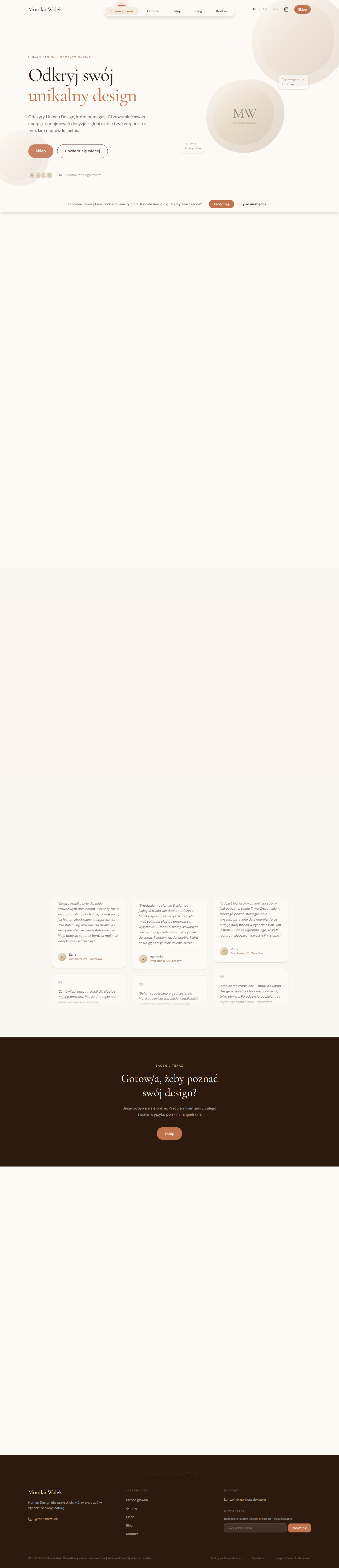 Monika Walek - desktop view